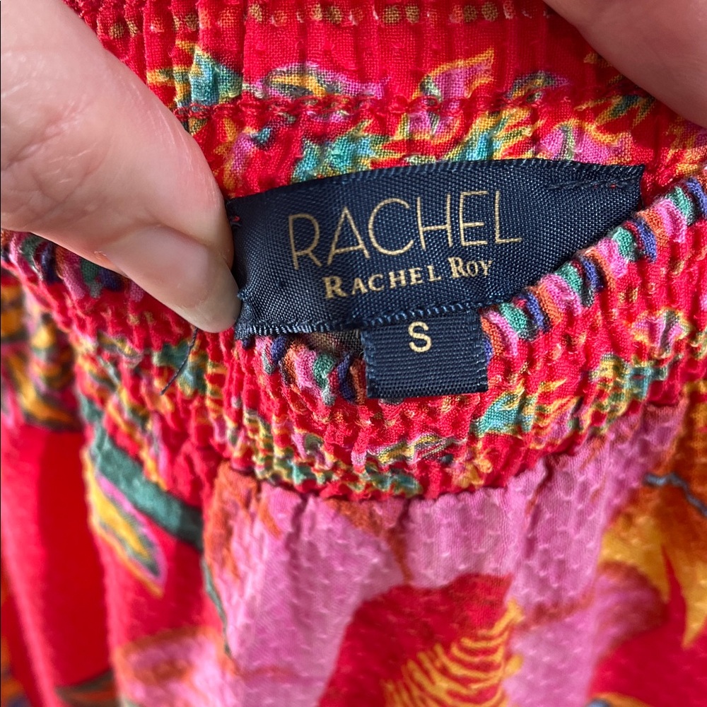 RACHEL Rachel Roy Red Floral A-Line Skirt - Size Small - Picture 2 of 6